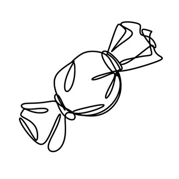 recommend clip art: Candy one line drawing 