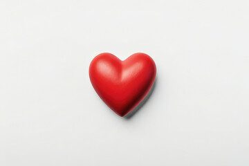 Fototapeta premium a high quality stock photograph of a single red heart symbol isolated on a white background
