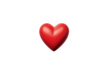 Fototapeta premium a high quality stock photograph of a single red heart symbol isolated on a white background