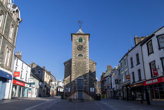 The Information Centre in the old Moot Hall in Keswick, Cumbria, UK