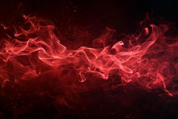 fiery red smoke and flames with glowing sparks on black background abstract fire texture apocalyptic heat concept
