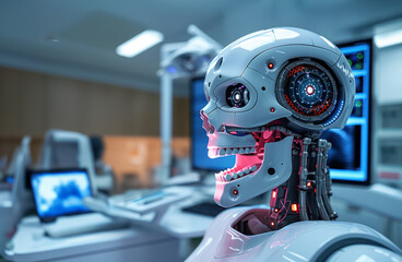 Robot Sitting in Room