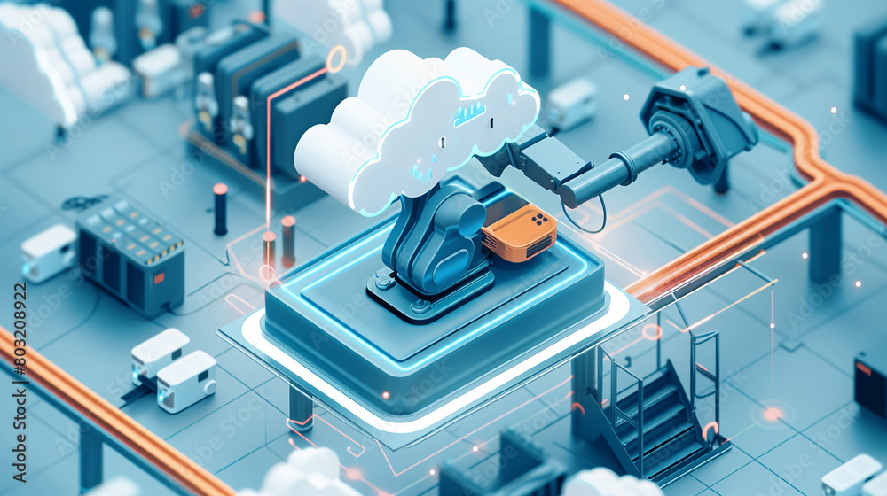 Poster automation in cloud operations with an image showing repetitive tasks being automated to improve eff
