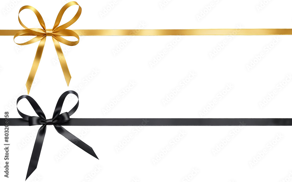 Canvas Prints set of ribbon bows on a transparent background