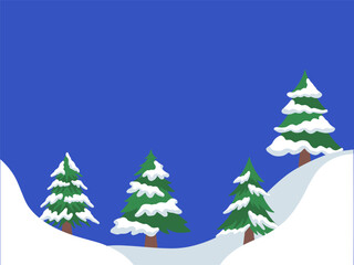 Christmas Tree Snow Background Illustration
