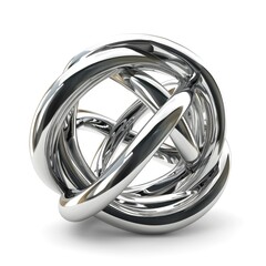 metallic geometric shape with a sleek and modern design