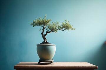 bonsai tree in a vase