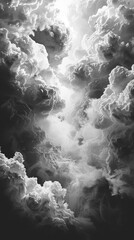 Black and white cloudscape