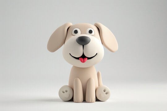 3D Rendering von einem s&uuml;&szlig;en Hund