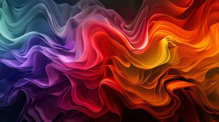 Fototapeta premium Colorful digital wave creating a vibrant abstract landscape