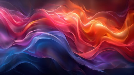 Obraz premium Colorful Wave Abstract Painting