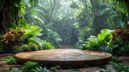 Wooden Platform in Middle of Jungle