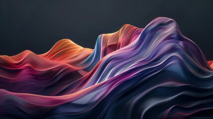 Obraz premium Digital waves in a symphony of color