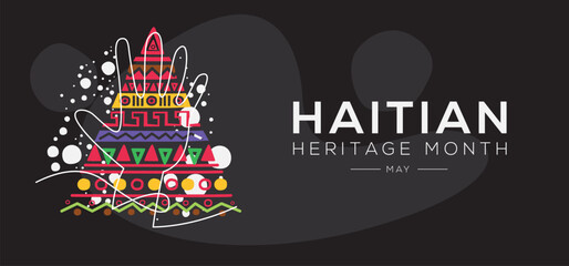 Naklejka premium Haitian Heritage Month, held on May.