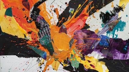 Explosion of vibrant colors in abstract art