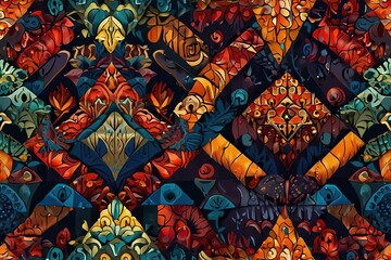 Fototapeta premium Seamless patterns step repeating patterns design