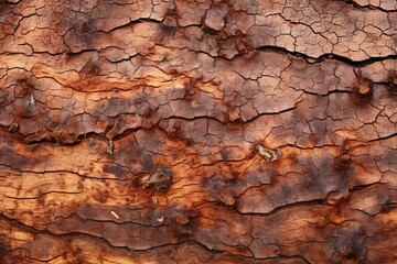 Close up of brown tree bark texture