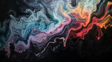 Obraz premium Vibrant colors swirl in an abstract cosmic dance