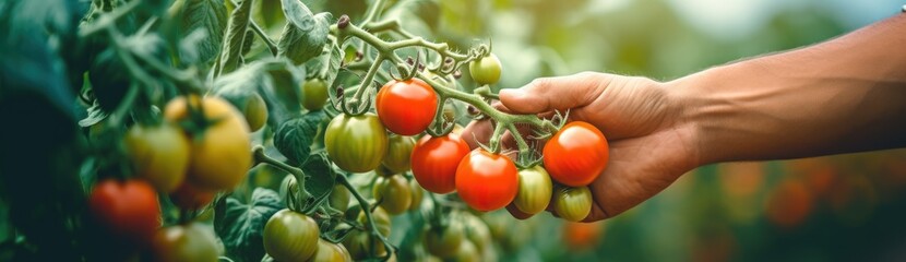 Excited Tomato Farmer harvesting