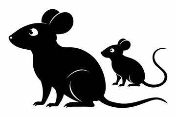 Mice  Vector Silhouettes 