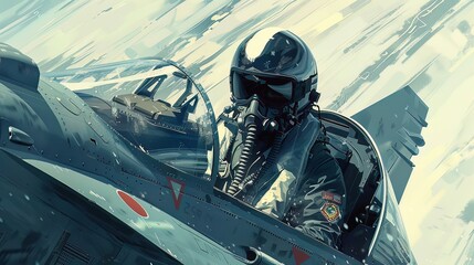A fighter jet pilot climbs into the cockpit, the canopy closing on a world of speed, altitude, and aerial combat