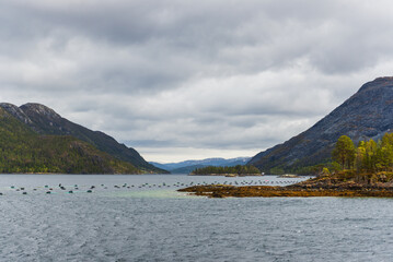  northern norway:nature sceneries on the road from Bronnoysund to Trondheim 