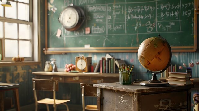 A cozy vintage classroom awaits curious minds