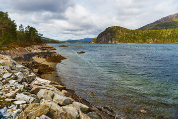  northern norway:nature sceneries on the road from Bronnoysund to Trondheim 