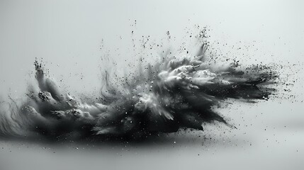 Explosive Energy: Black Particles in White