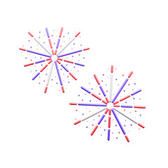 4th of July 3d icon illustration or American Independence Day 3D Icon illustration