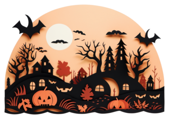 PNG  Halloween anthropomorphic jack-o'-lantern.