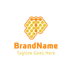 Letter T Brain Wave Logo, for business related to the brain with T initial