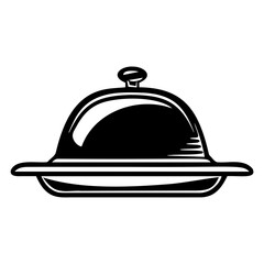 Fototapeta premium Elegant Cloche Serving Dish Icon