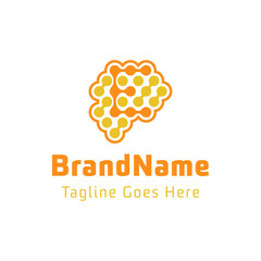 Letter E Brain Wave Logo, for business related to the brain with E initial