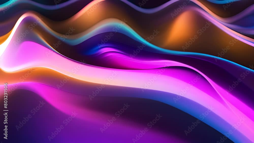 Poster colorful abstract background with wavy lines generative ai