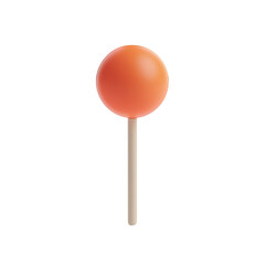PNG lollipop 3d icons and objects, in cartoon style minimal on transparent, white background, isolate