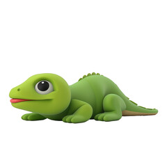 Naklejka premium PNG iguana 3d icons and objects, in cartoon style minimal on transparent, white background, isolate