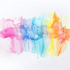 Abstract Watercolor Background. Rainbow watercolor, abstract wall art. Holi Background