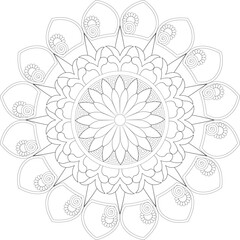 Vector Mandala Coloring Pages & Books