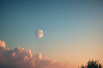 Fototapeta premium moon over the clouds
