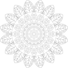 Vector Mandala Coloring Pages & Books
