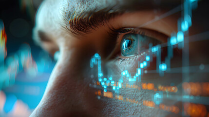 Investor or trader looking to stock technical chart or graph, learning the behavior of financial data, focus on investment plans