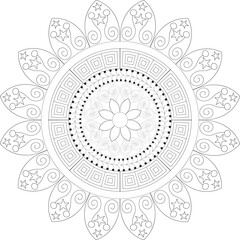 Vector Mandala Coloring Pages & Books