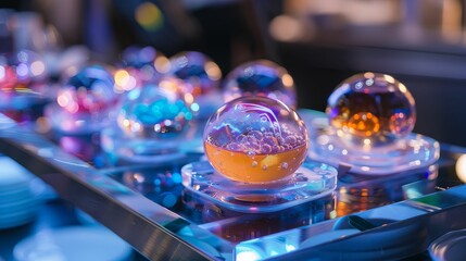 A molecular gastronomy restaurant that creates dishes resembling mini planets