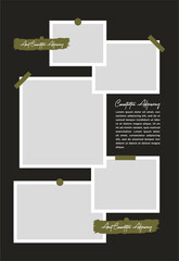 Pictures or photos frame collage abstract photo frames and digital photo wall template