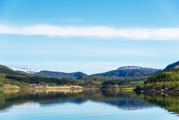  northern norway:nature sceneries on the road from Fauske to Narvik