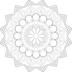 Vector Mandala Coloring Pages & Books