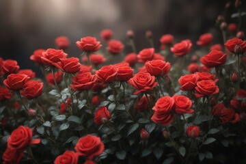 red flowers in the garden