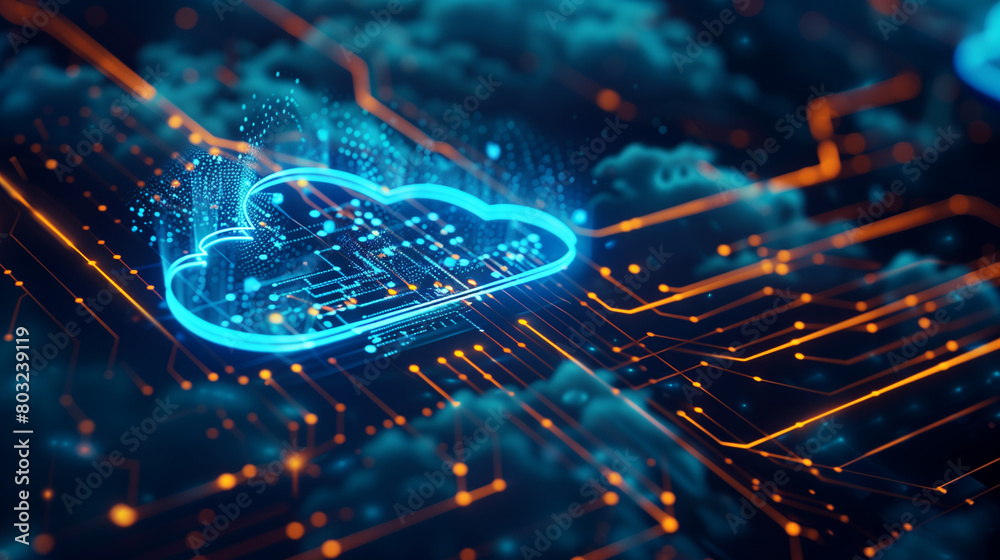 Poster cloud-based iot solutions, with connected devices leveraging cloud resources for data storage, proce