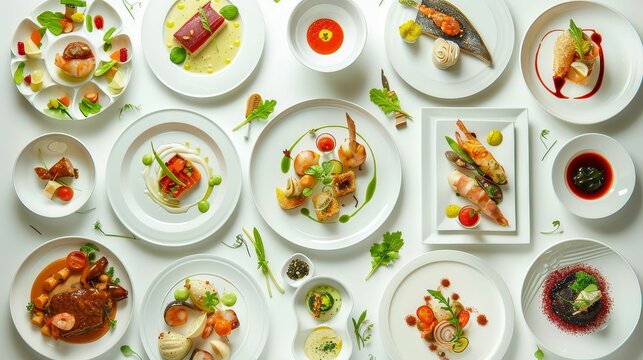 A food symphony where each dish corresponds to a musical note, creating harmony